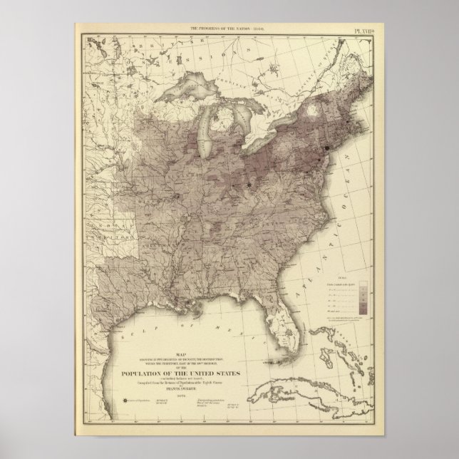 US-Bevölkerung 1860 Poster (Vorne)