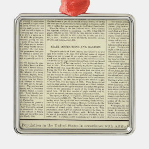 US-Bevölkerung nach Höhe, 1880-1890 Silbernes Ornament