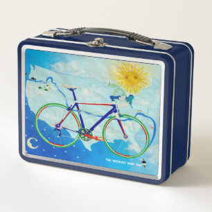 US Bike Trip Metal Lunchbox