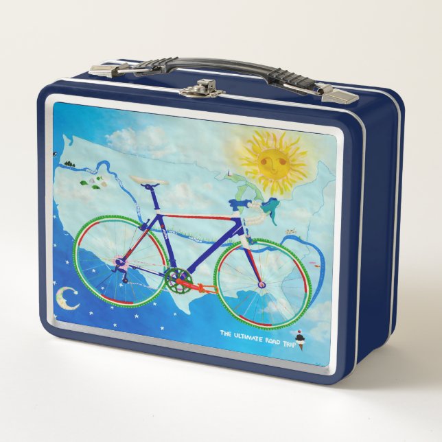 US Bike Trip Metal Lunchbox (Vorderseite)