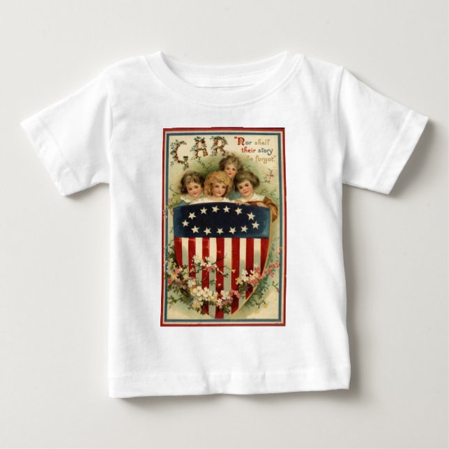 US-Blume zum Schutzschild für Kinder Baby T-shirt (Vorderseite)