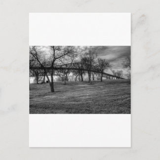 US, Brücke auf Port Arthur, TX. Schwarzweiss. Postkarte