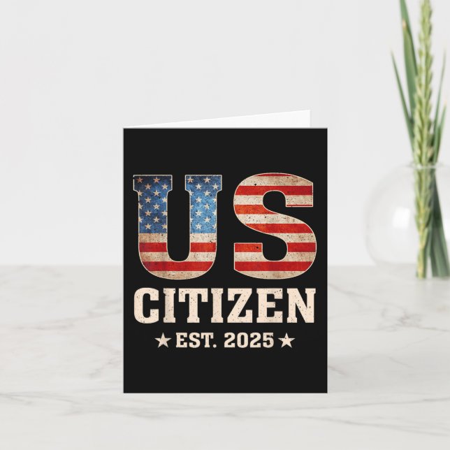 US-Bürger Est 2025 Flag Neue Staatsbürgerschaft US Karte (Vorderseite)