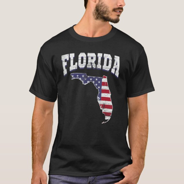 US-Bürger - Stolz Amerika - Flaggenland - Karte Fl T-Shirt (Vorderseite)