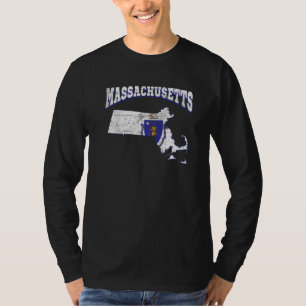 US-Bürger Stolz Amerika Flaggenstaatkarte Massa T-Shirt