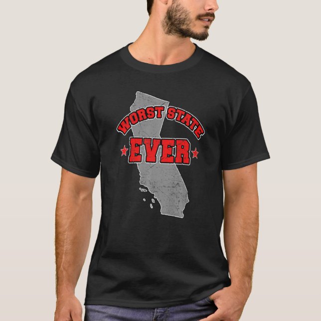 US-Bürger Stolz Amerika Landkarte schlimmsten Staa T-Shirt (Vorderseite)
