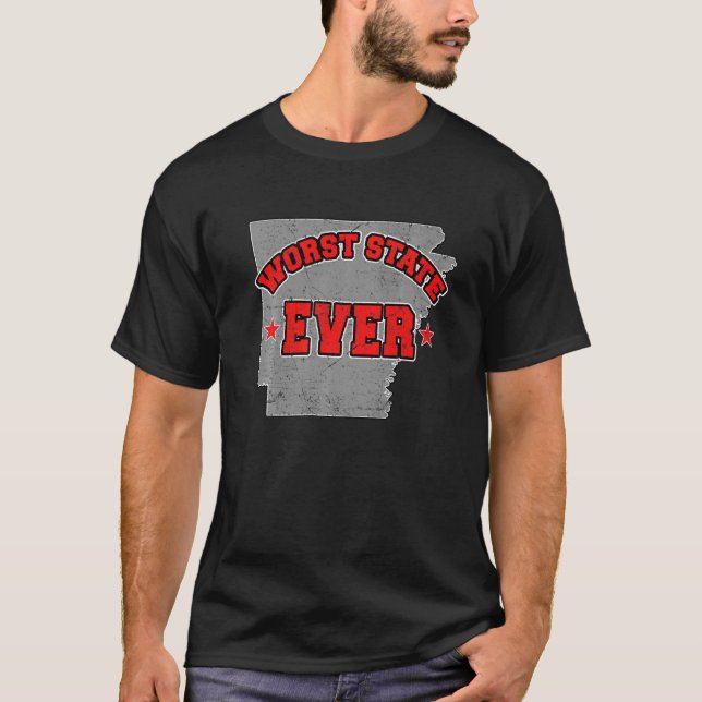 US-Bürger Stolz Amerika Landkarte schlimmsten Staa T-Shirt (Vorderseite)