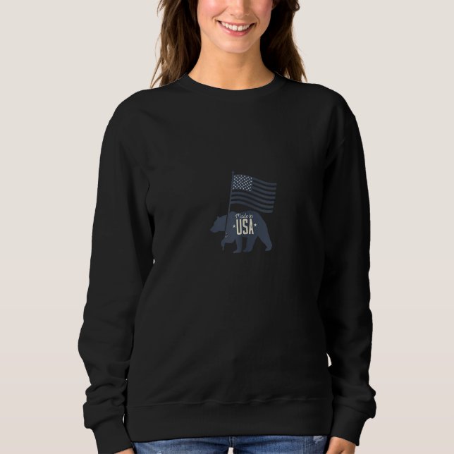 US California Bear American Flag 4. Sweatshirt (Vorderseite)