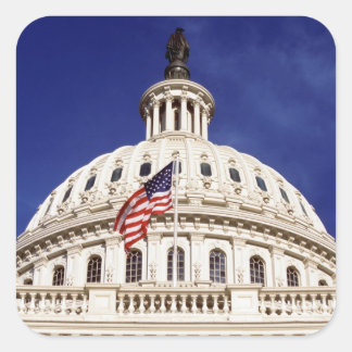 US capitol building, Washington DC Quadratischer Aufkleber