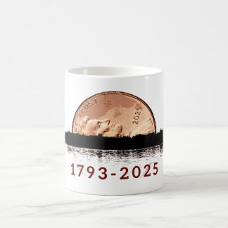 US-Cent-Münze Kaffeetasse