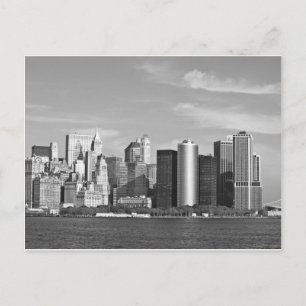 US Cityscape: New York Skyline #2 [Graustufen] Postkarte