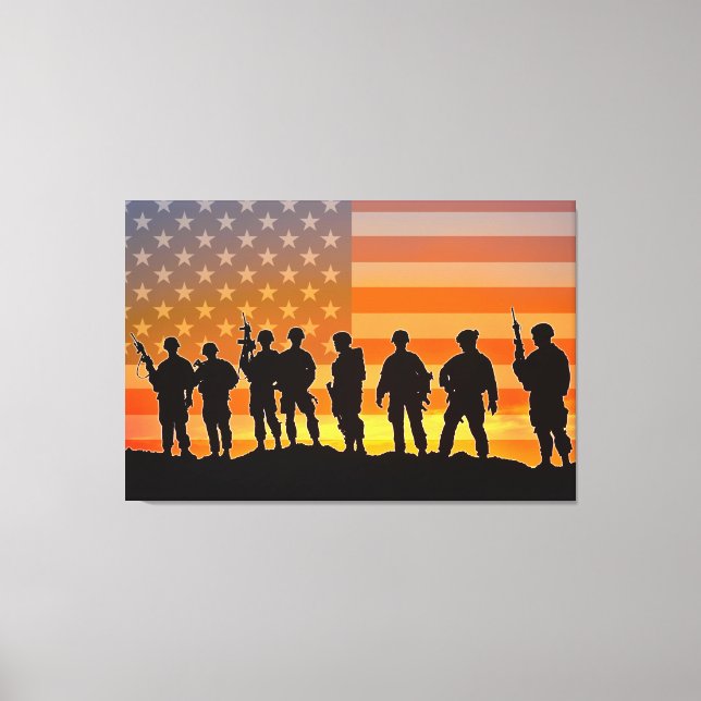 US COMBAT SQUAD 32x48 Leinwanddruck (Vorderseite)
