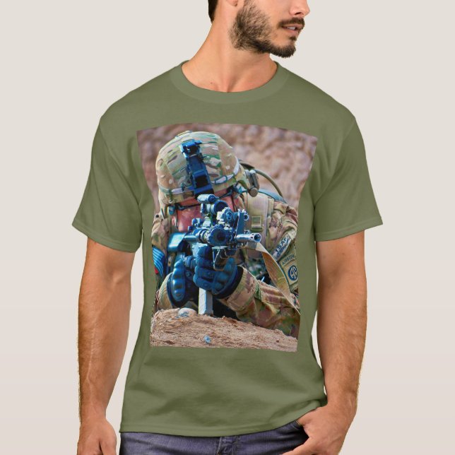US COMBAT SQUAD - US-Im Flugzeug Fallschirmjäger T-Shirt (Vorderseite)