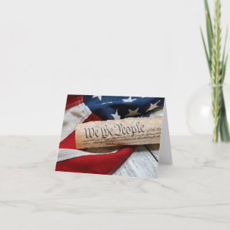 US Constitution and Flag