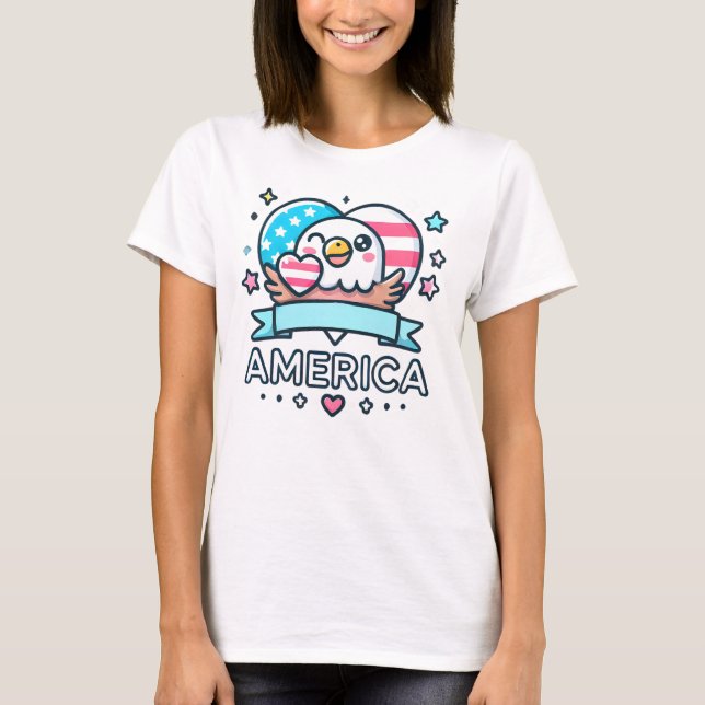 US CUTE EAGLE T-Shirt (Vorderseite)