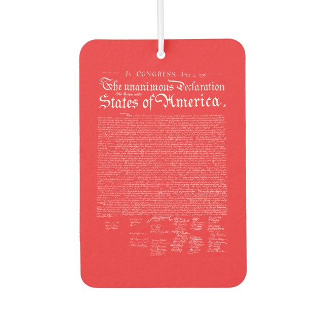 US Declaration of Independence Autolufterfrischer (Vorderseite)
