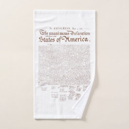 US Declaration of Independence Badhandtuch Set