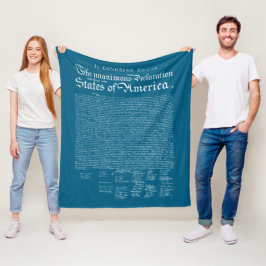 US Declaration of Independence Fleecedecke