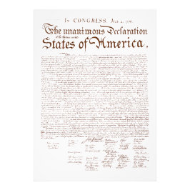 US Declaration of Independence Fotodruck