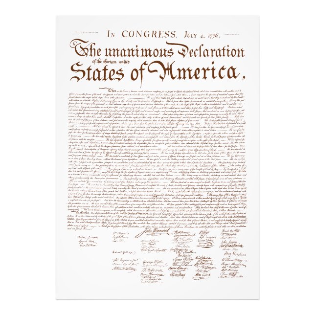 US Declaration of Independence Fotodruck (Vorne)
