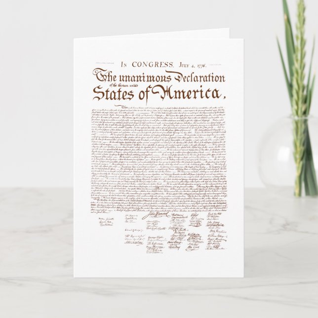 US Declaration of Independence Karte (Vorderseite)
