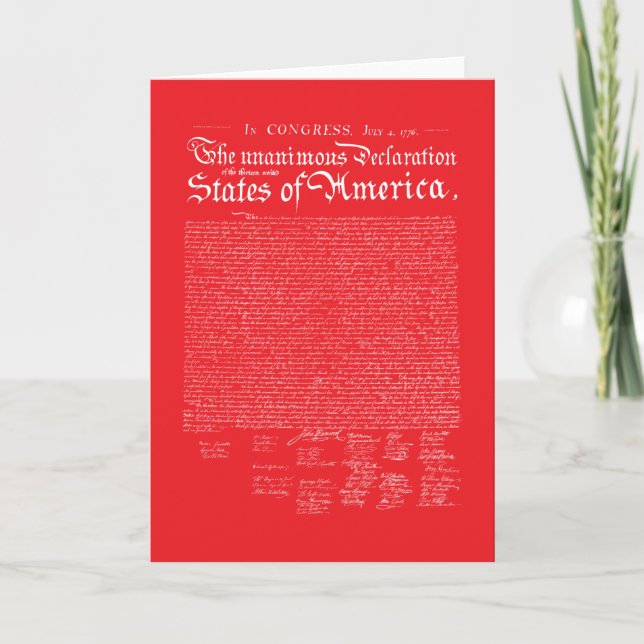 US Declaration of Independence Karte (Vorderseite)