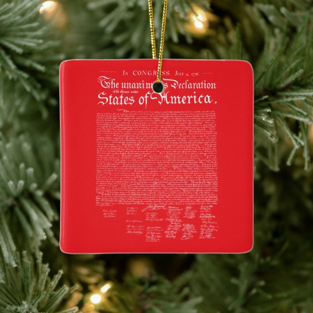 US Declaration of Independence Keramikornament (Baum)