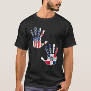 US Dominikanische Republik: Handprint Flag Proud A T-Shirt