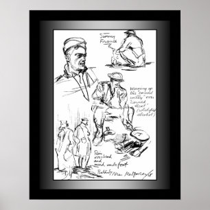 US Doughboys ~ Stars & Strips ~ Erster Weltkrieg ~ Poster