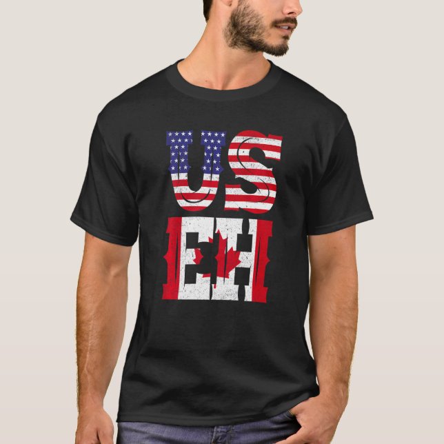 US Eh American Canadian Meme Quote T-Shirt (Vorderseite)