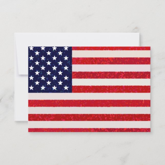US - Einladung zur US-amerikanischen Flagge (Vorderseite)