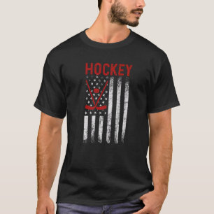 US-Eishockey-USA-Übungstflagge Amerikanische Fraue T-Shirt