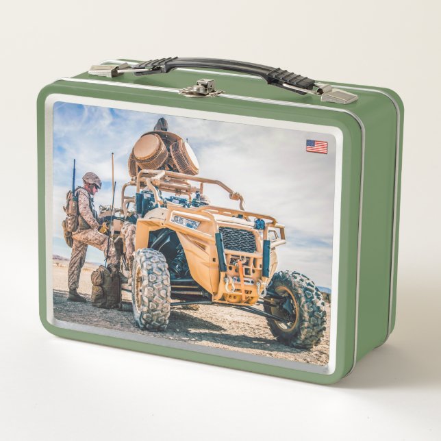 US-FAHRZEUGE MIT SONDERBETRIEB - MRZR-D4 METALL BROTDOSE (Vorderseite)