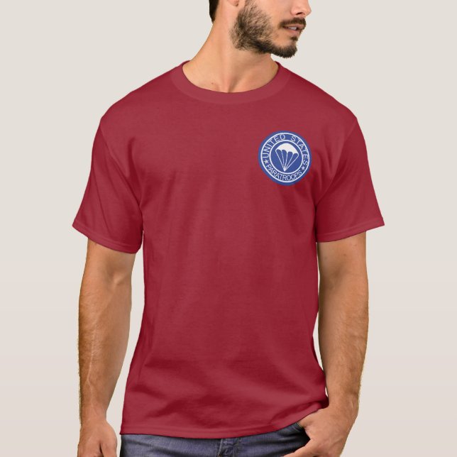 US-Fallschirmjäger + Im Flugzeug Flügel-T - Shirts (Vorderseite)
