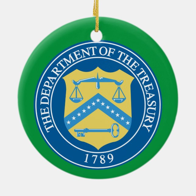 US-Finanzministerium Custom Keramikornament (Hinten)