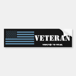 US Flag AIR FORCE BLAU - Veteran - Zu tragen lohnt Autoaufkleber