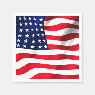 US Flag American Flag Amerikanische Unabhängigkeit Serviette