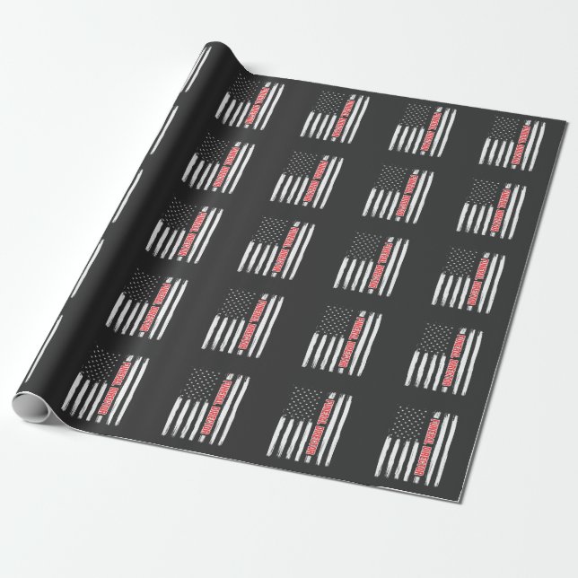 US-Flag: American Funerty Director Proud Mortician Geschenkpapier (Ungerollt)