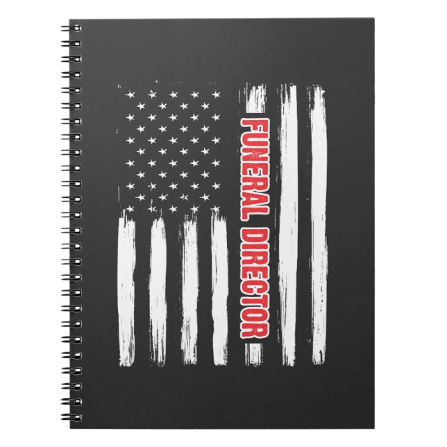 US-Flag: American Funerty Director Proud Mortician Notizblock (Vorderseite)
