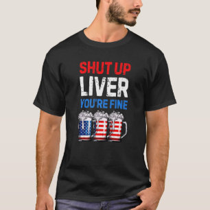 US-Flag Bierbrauer Tasse 4. Juli Halt Liver du bis T-Shirt