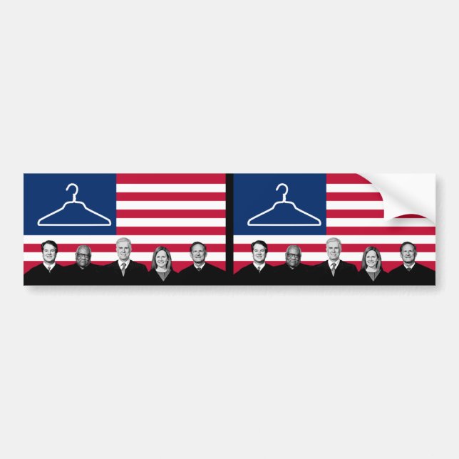 US Flag Coating Hanger SCOTUS Autoaufkleber (Vorne)