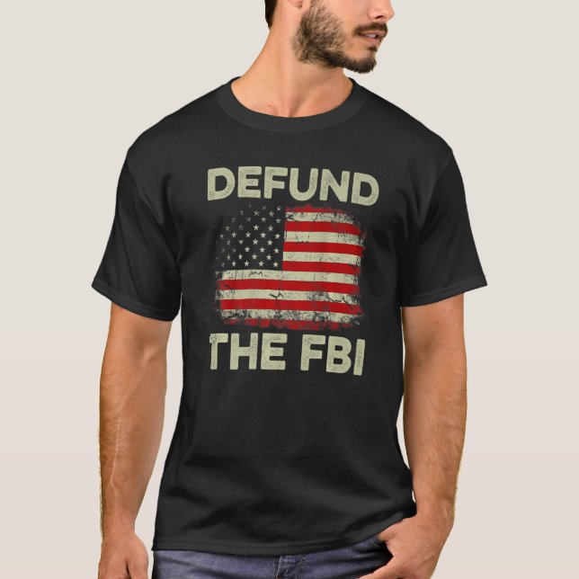 US Flag Defund the FBI Premium T-Shirt (Vorderseite)