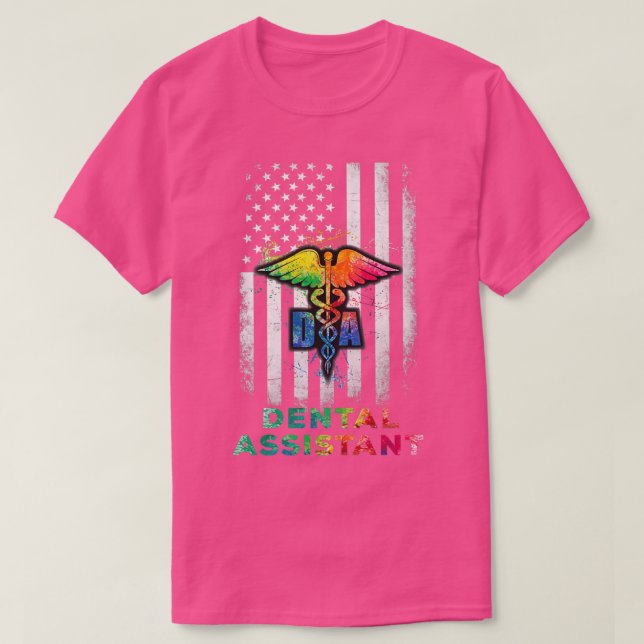 US Flag Dental Assistant Shirt (Design vorne)