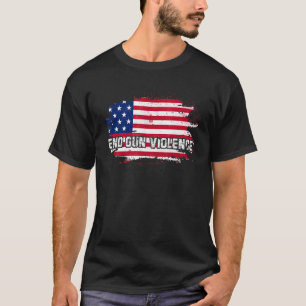 Us Flag genug Schießgewalt beenden Orange tragen A T-Shirt