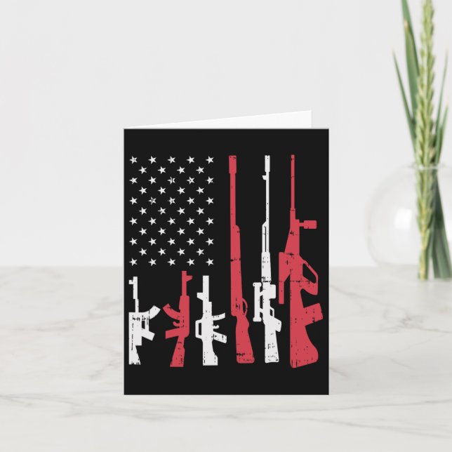 US Flag Guns Funny American Pride 4. Juli Pat Karte (Vorderseite)