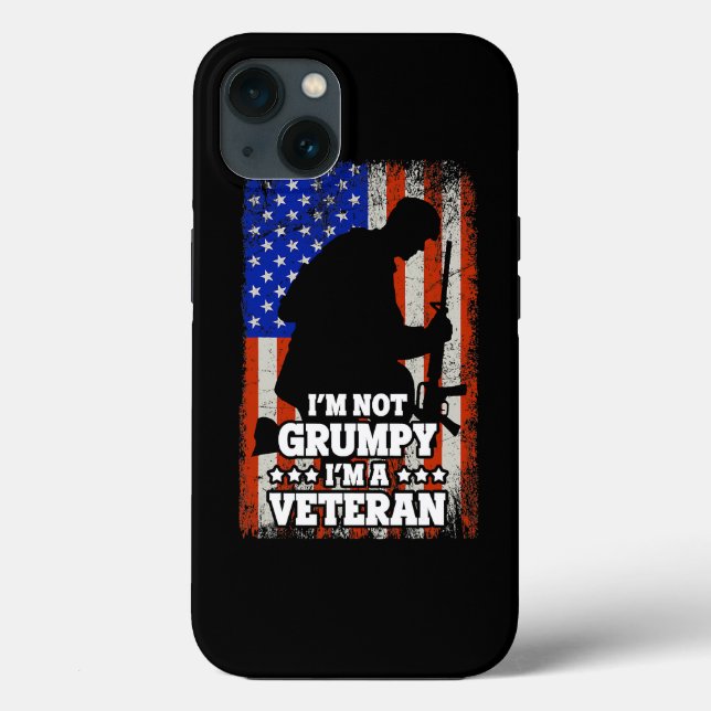 US Flag Im nicht Grumpy im a Veteran 116 Case-Mate iPhone Hülle (Rückseite)
