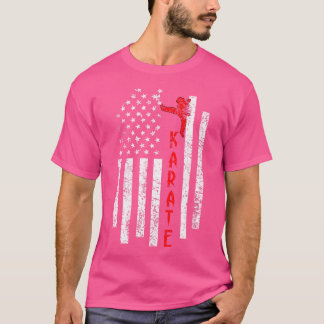 Us Flag Karate T-Shirt