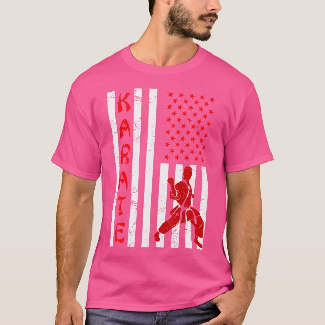 Us Flag Karate T-Shirt (Vorderseite)