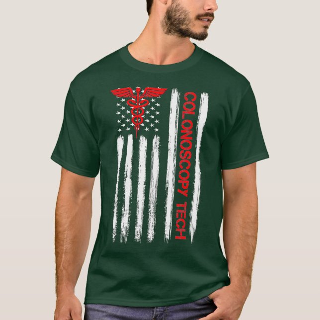 US-Flag-Koloskopie-Technologie T-Shirt (Vorderseite)