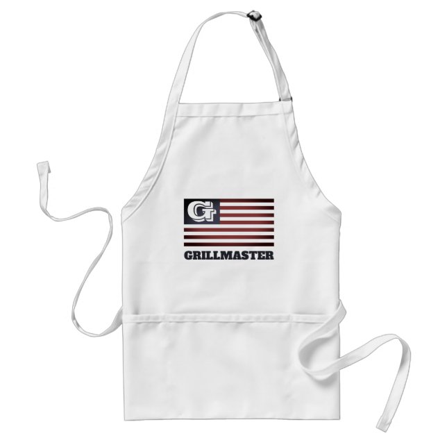 US flag monogram GrillMaster BBQ nach on for men Schürze (Vorne)